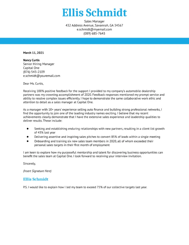 42510 sales manager cover letter design