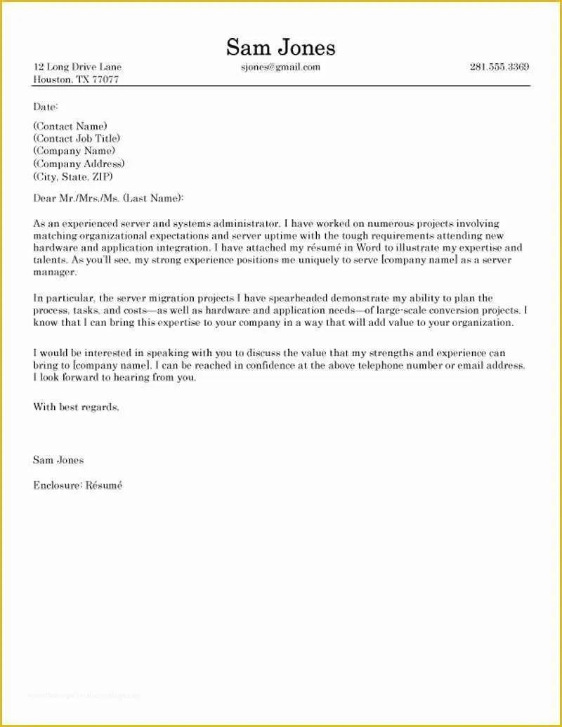 42515 simple clean cover letter