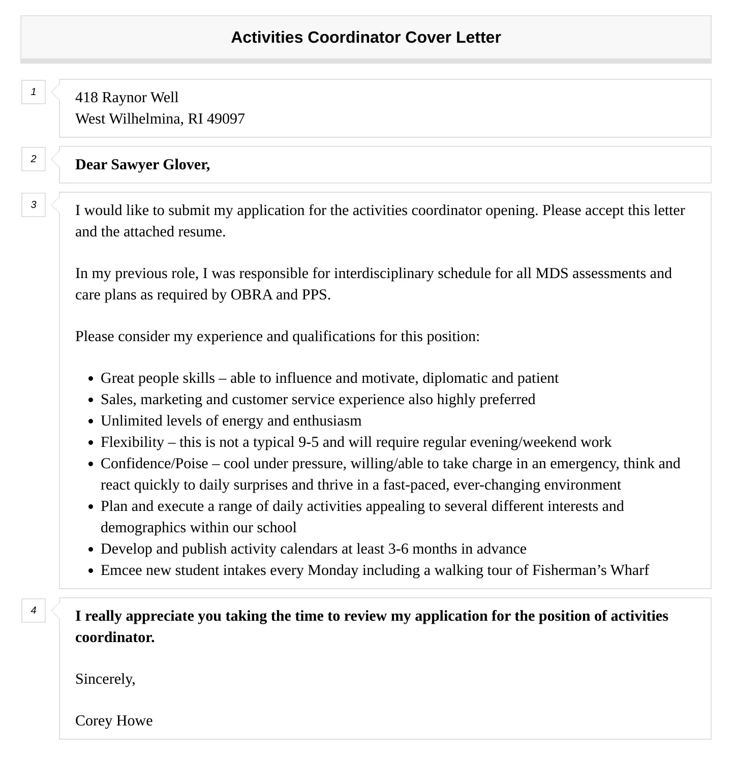 42533 activities coordinator cover letter guide 4