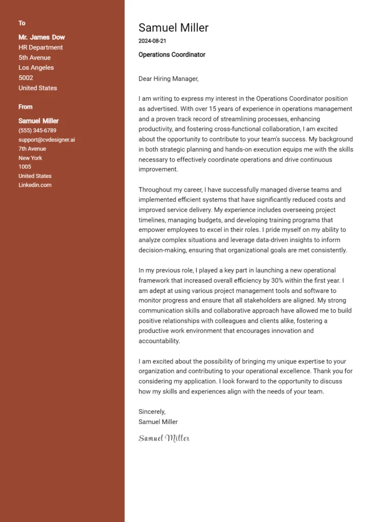 42533 activities coordinator cover letter guide 6