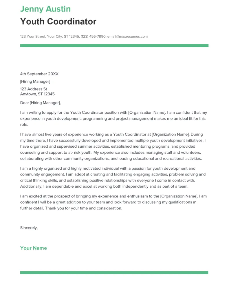 42533 activities coordinator cover letter guide 7