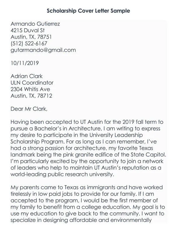 42539 financial need scholarship