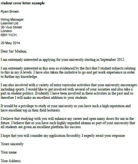 42543 cover letter components