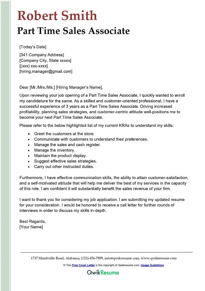 42551 skills focused cover letter