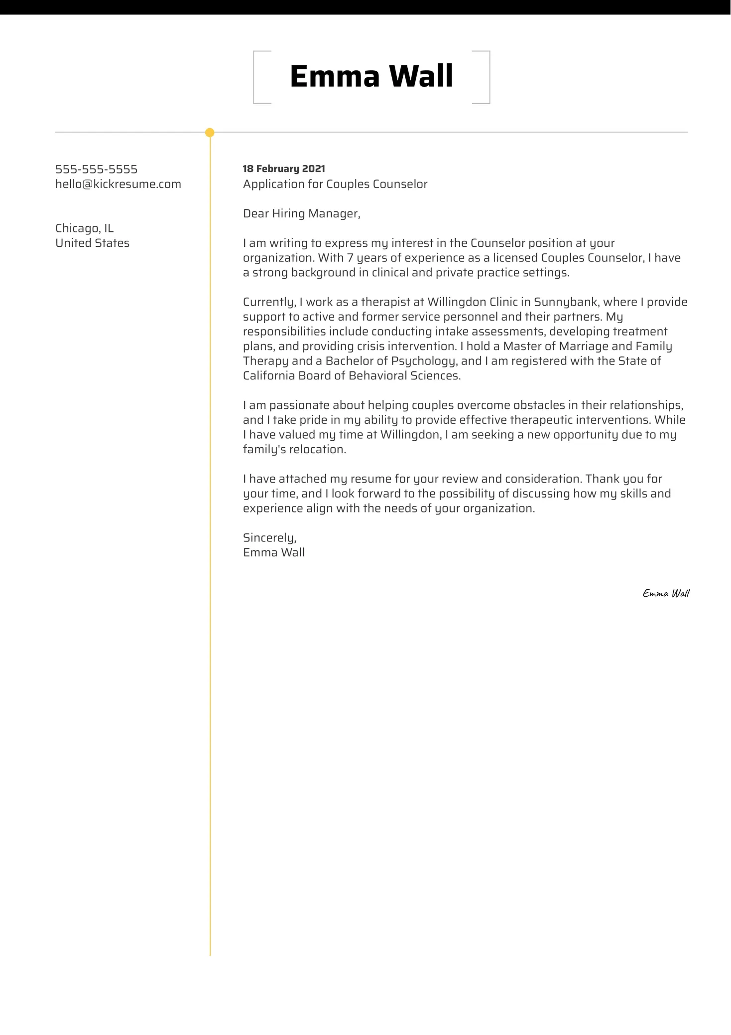 42555 cover letter formatting