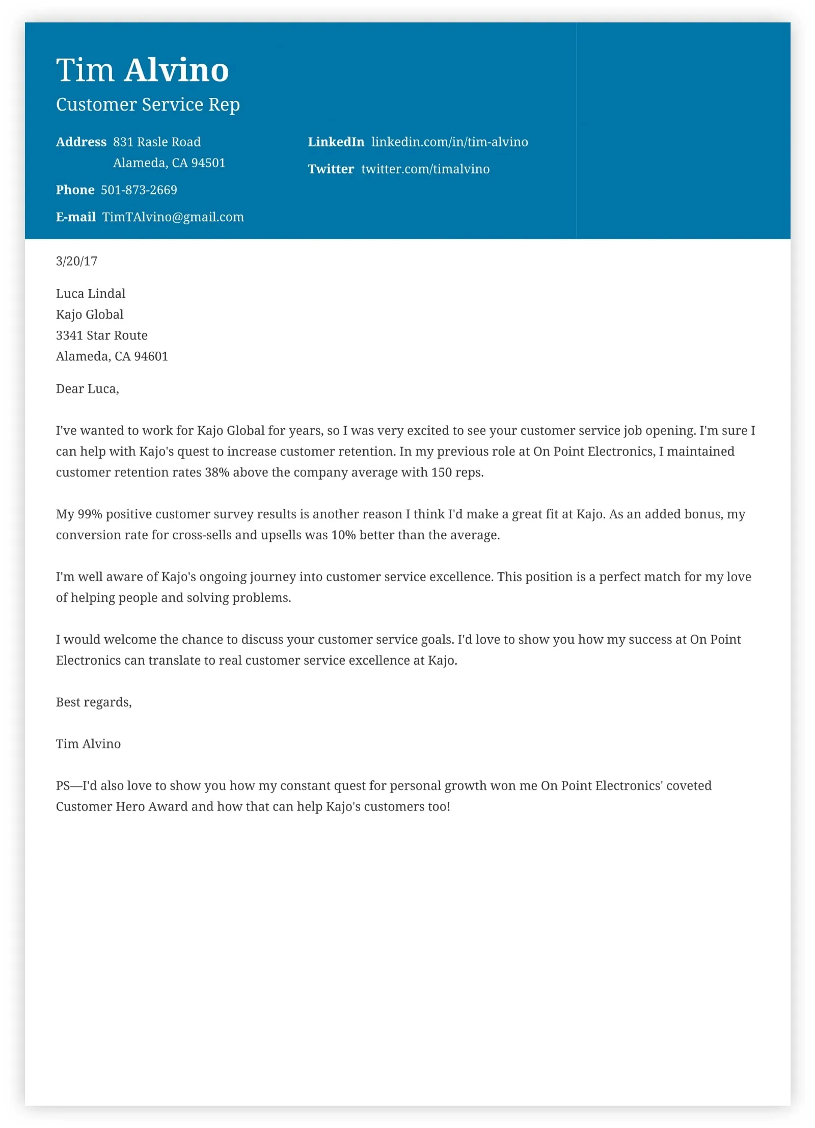 42565 entry level cover letter