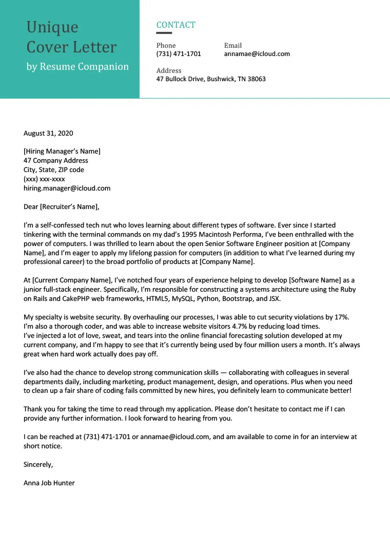 42568 cover letter industry