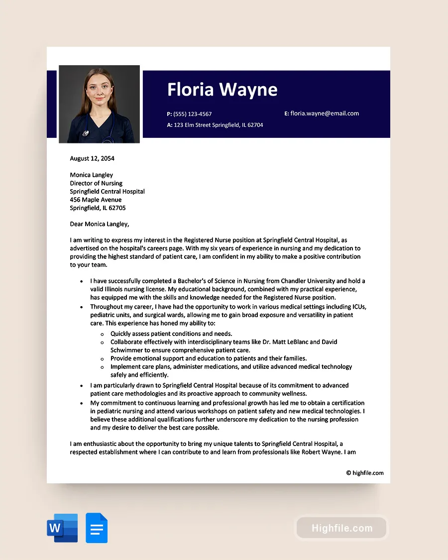 42574 entry level nurse template