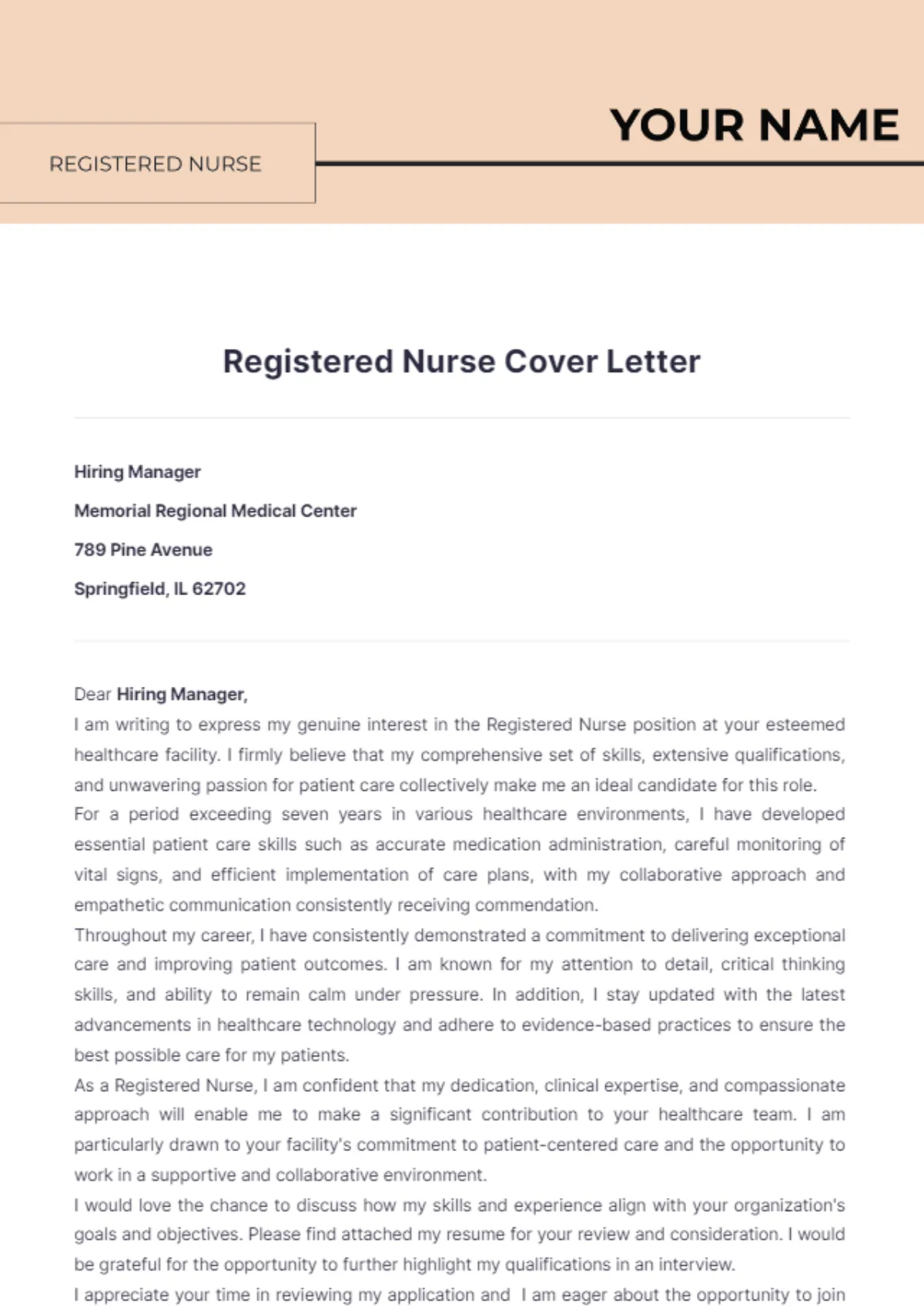 42574 nurse cover letter formatting