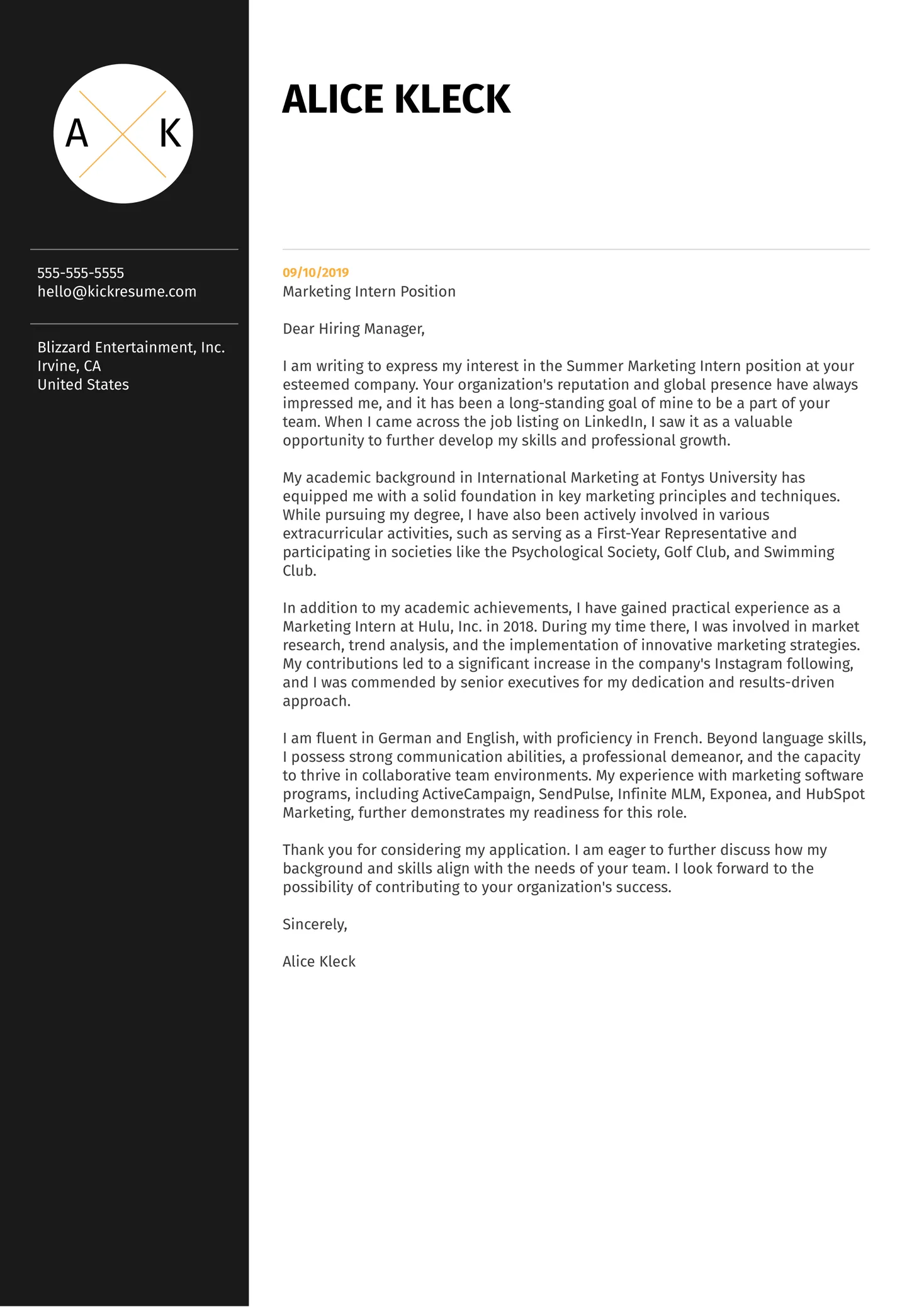 42596 marketing internship cover letter sample image1