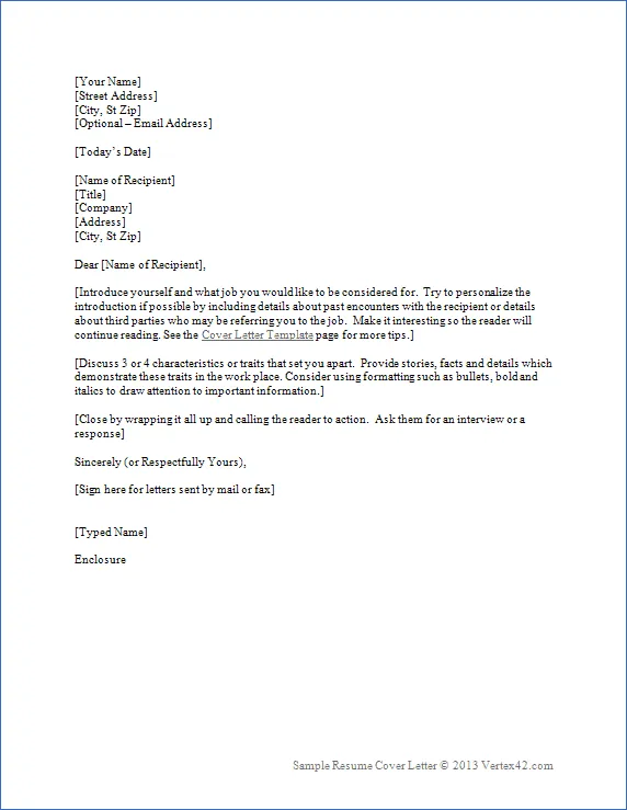 42601 cover letter template