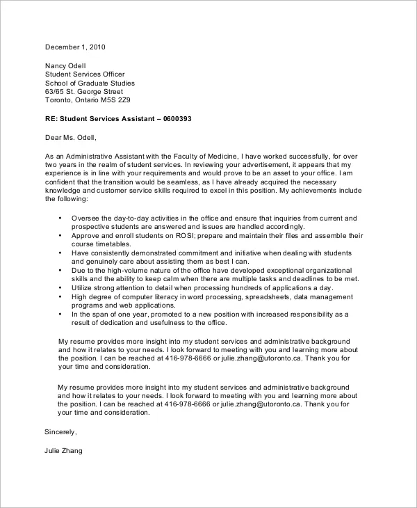 42605 body paragraphs cover letter