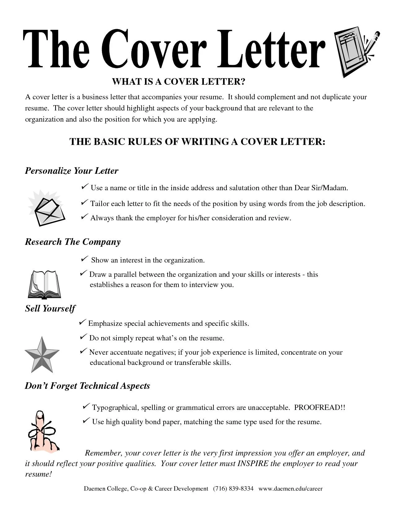 42609 cover letter formatting
