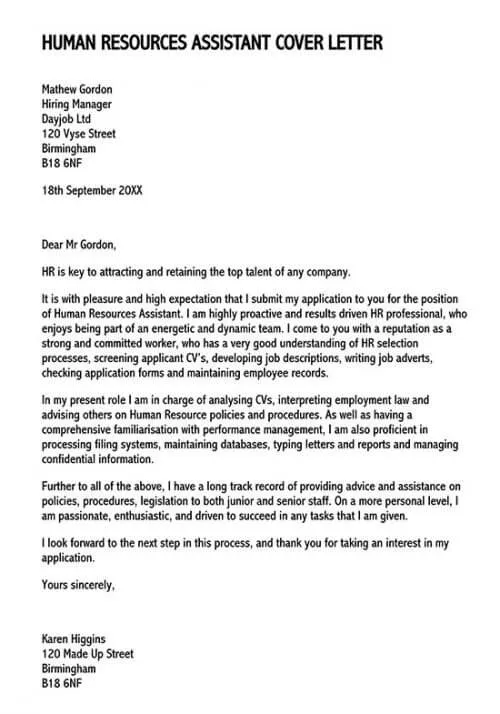 42610 tailoring cover letter