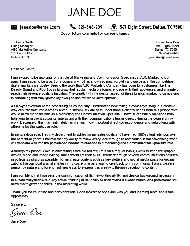 42613 cover letter gaps