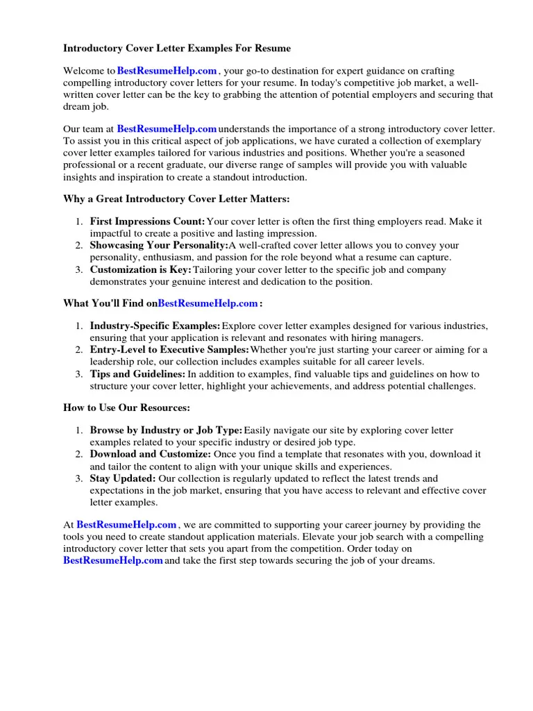 42621 first impressions cover letter