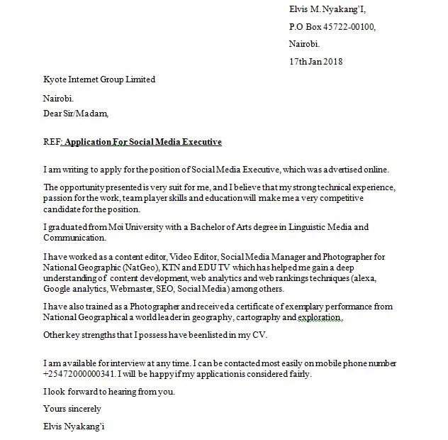 42642 cover letter formatting