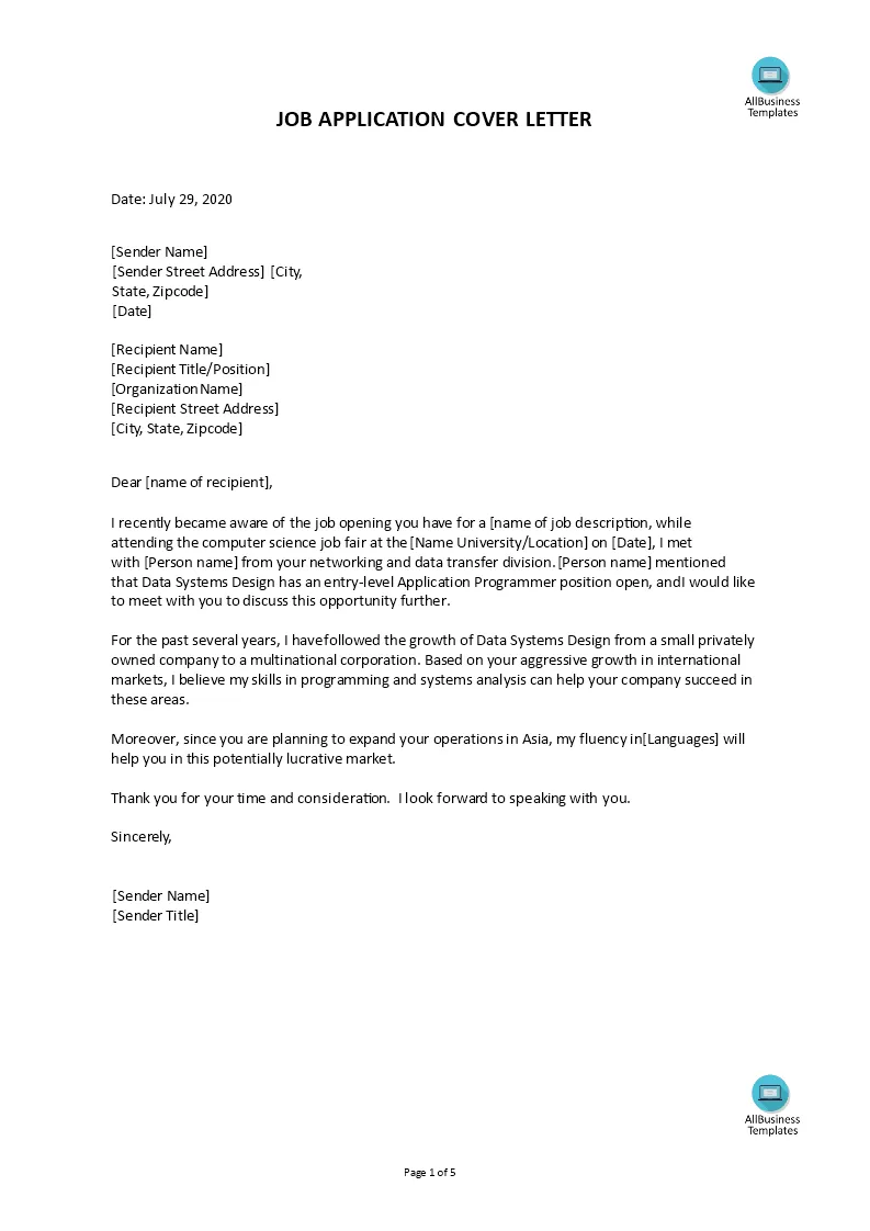 42642 cover letter writing