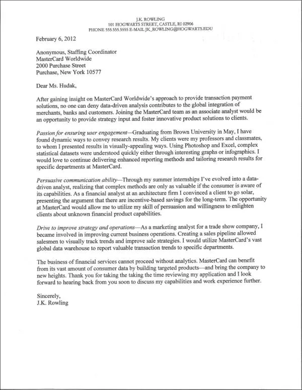 42644 cover letter importance