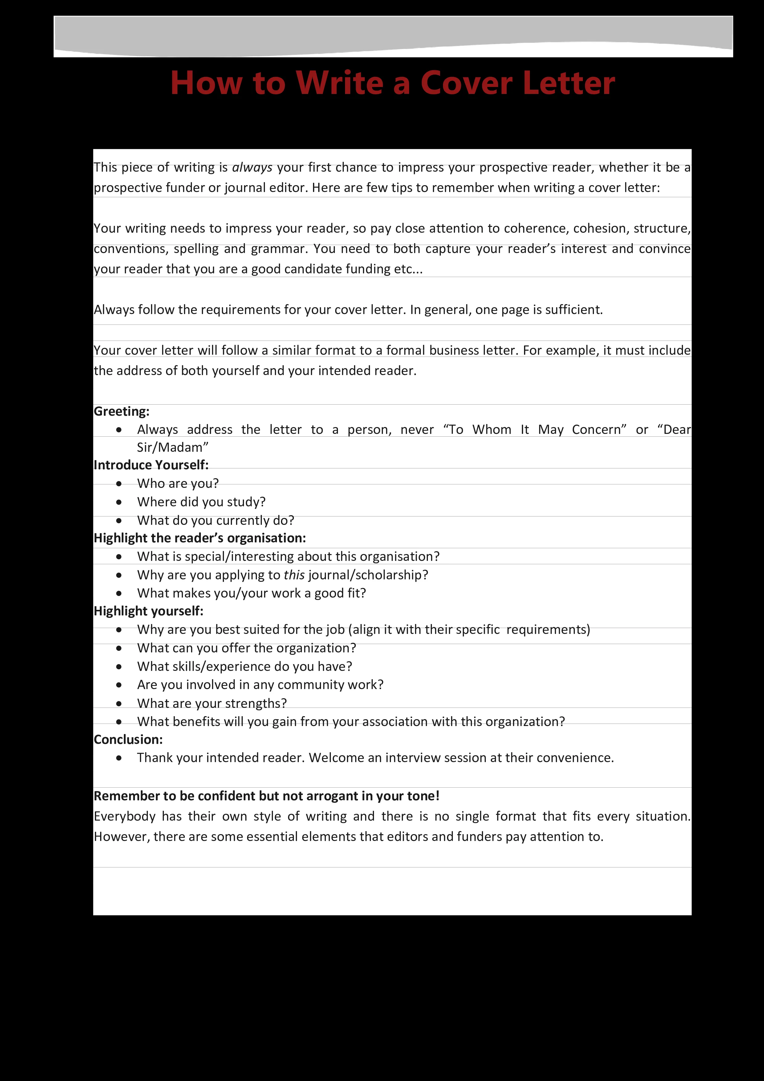 42651 cover letter skills