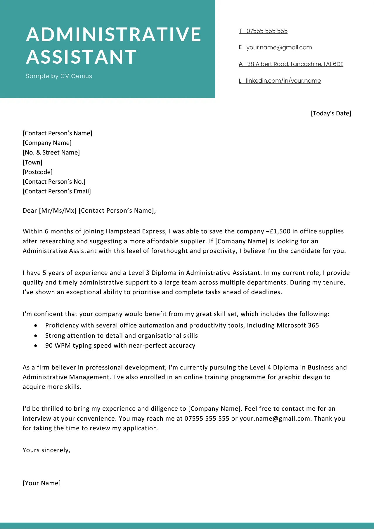 42653 admin cover letter mistakes