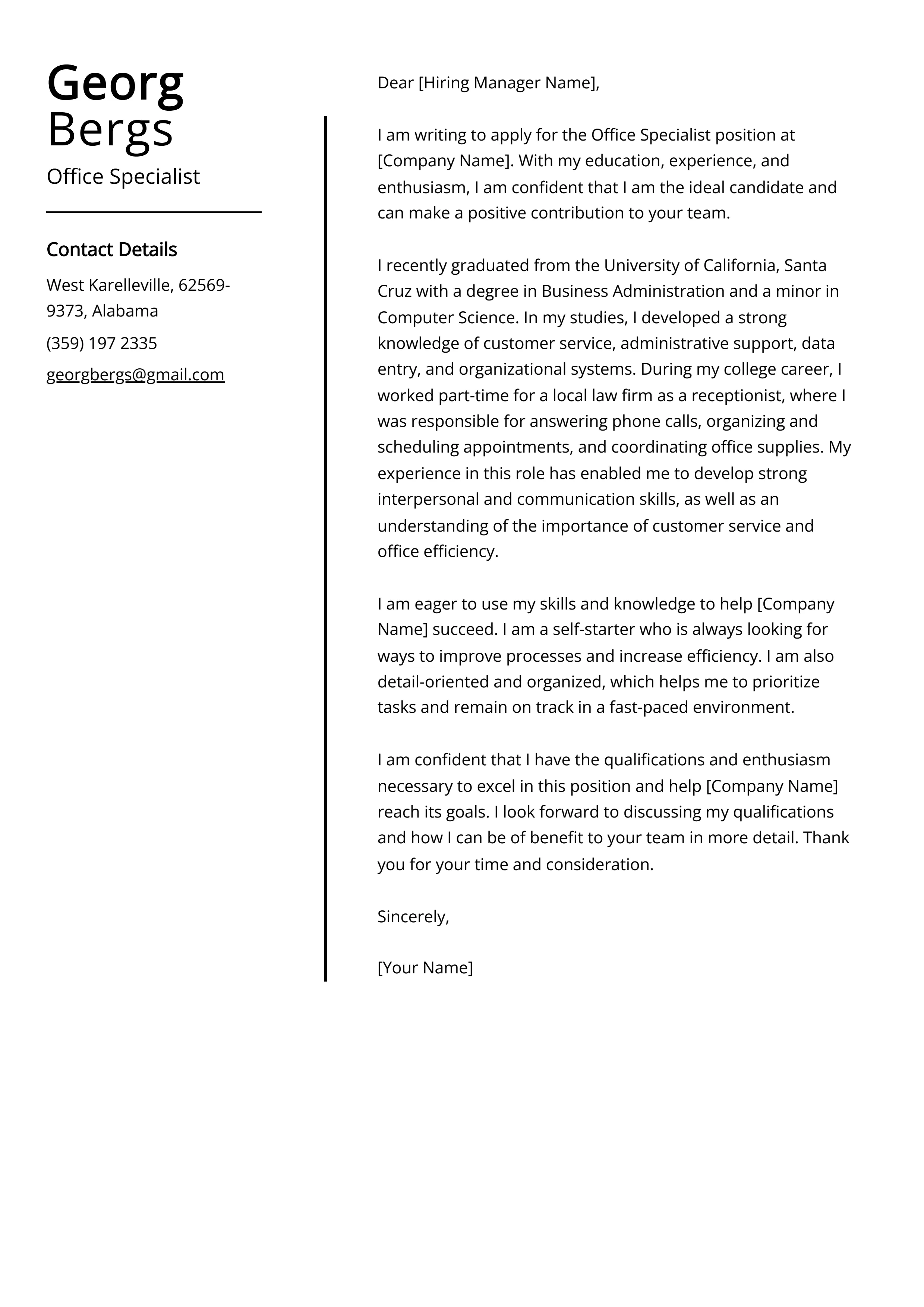 42663 cover letter format