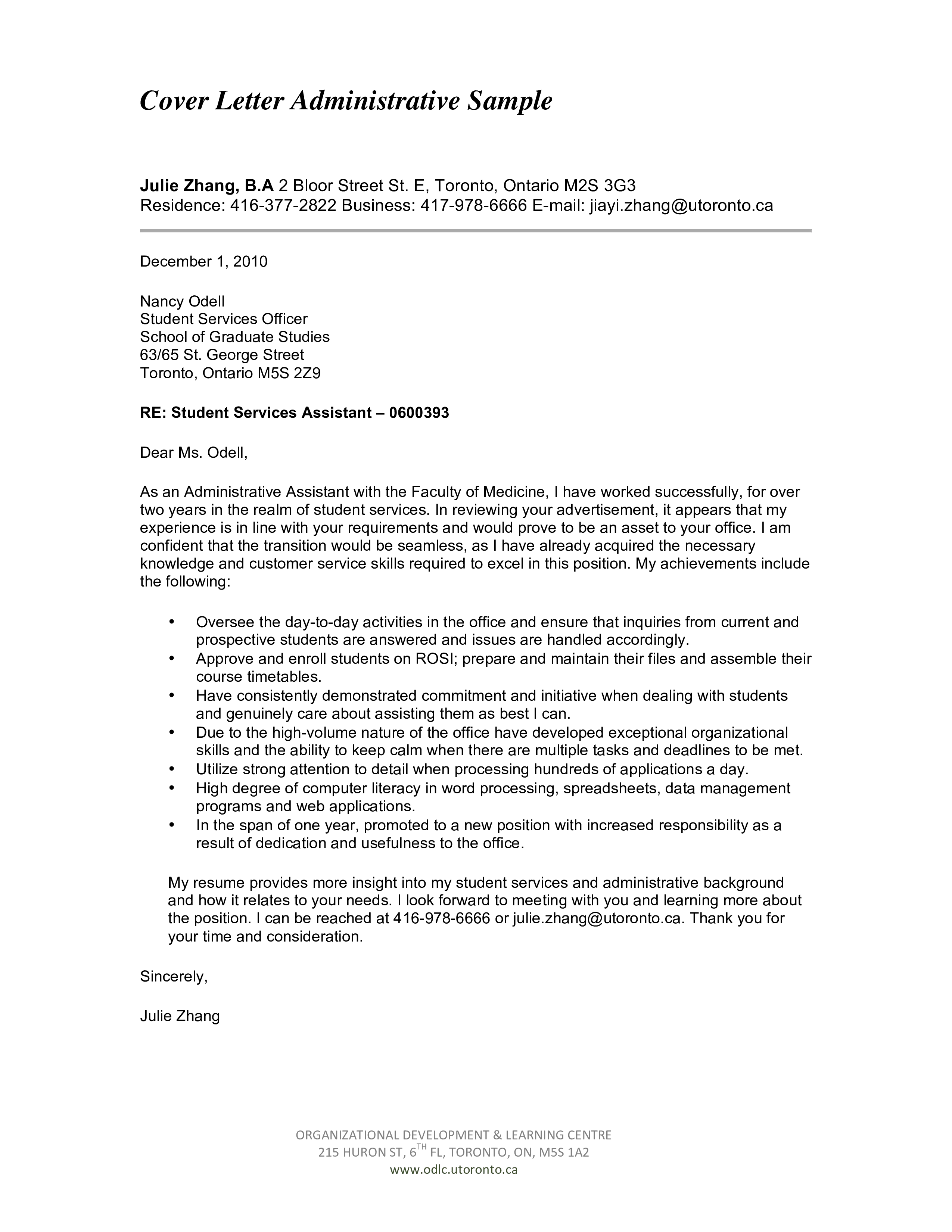 42671 cover letter format