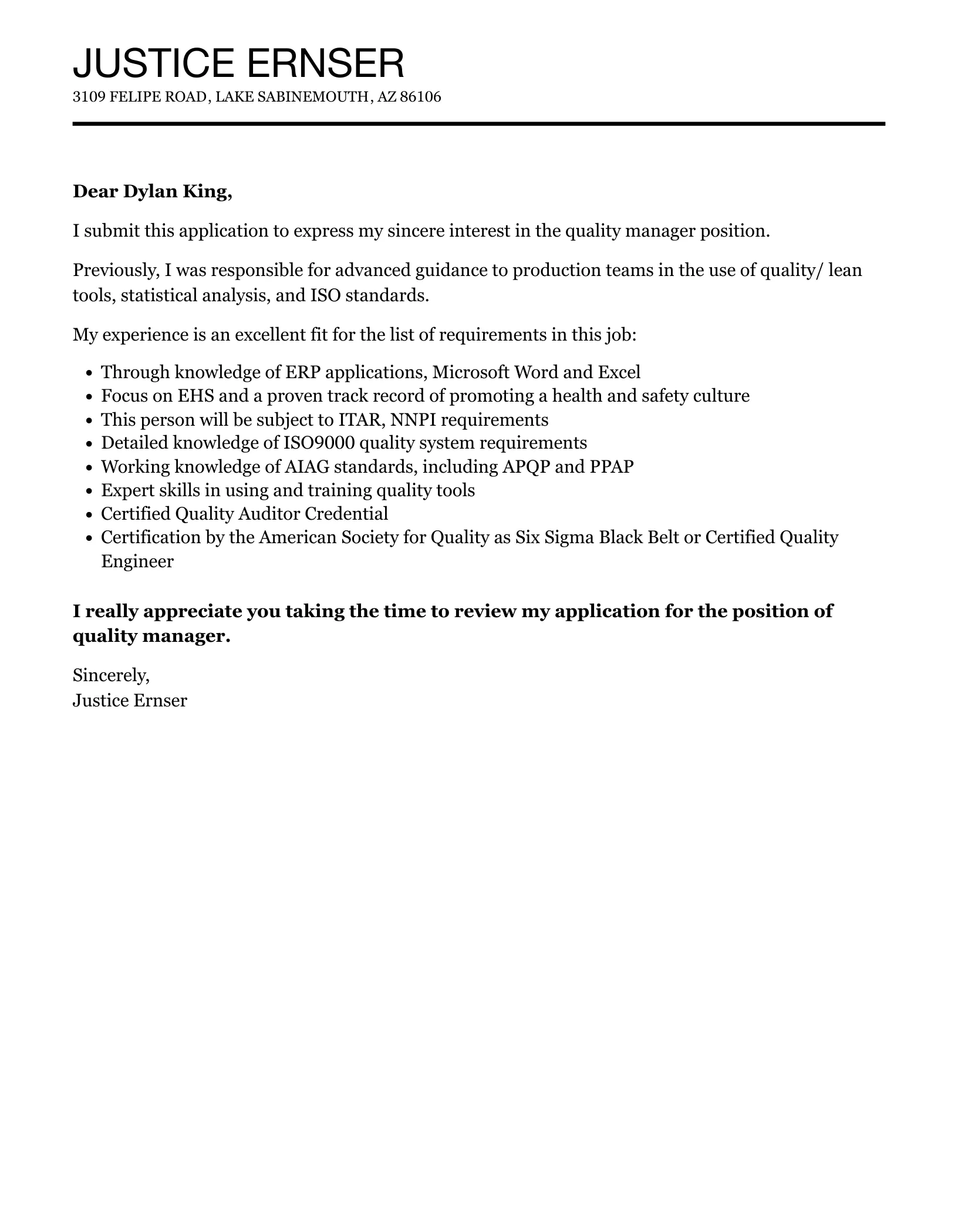 42674 tailoring cover letter