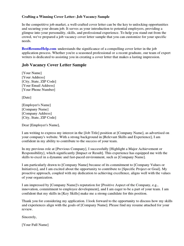 42679 cover letter writing