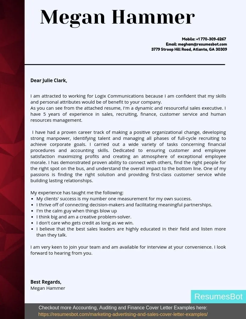 42681 tailoring cover letter