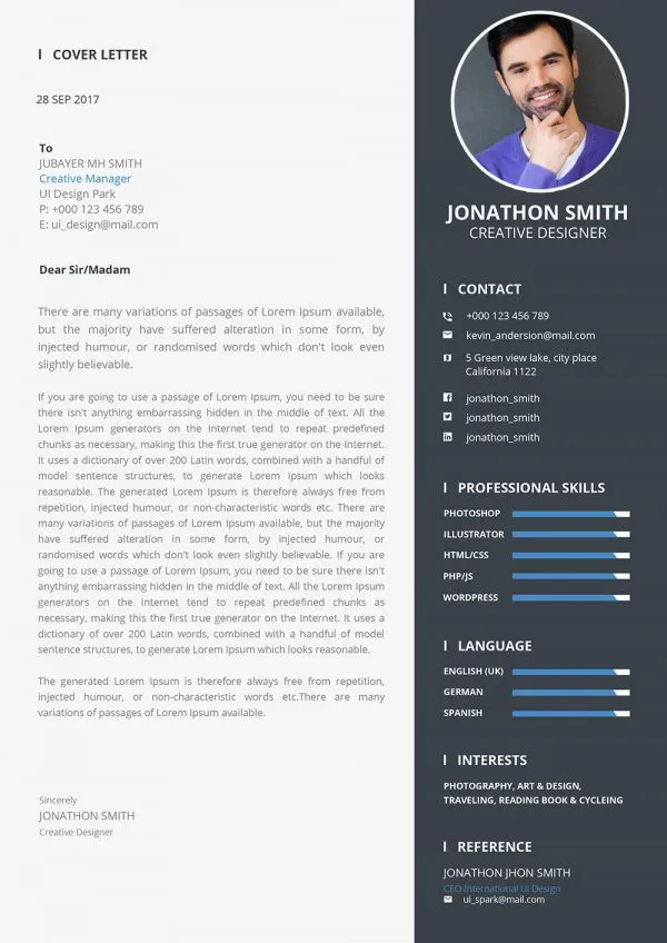 42686 cover letter format header