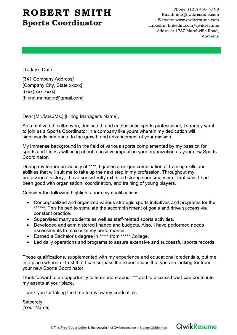 42688 sports experience cover letter