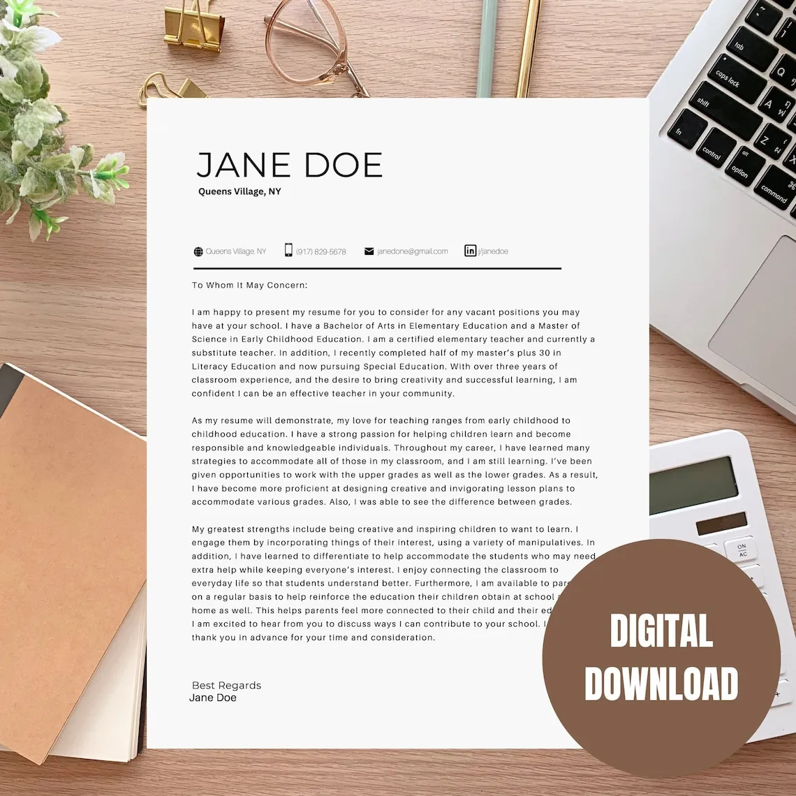 42689 cover letter formatting