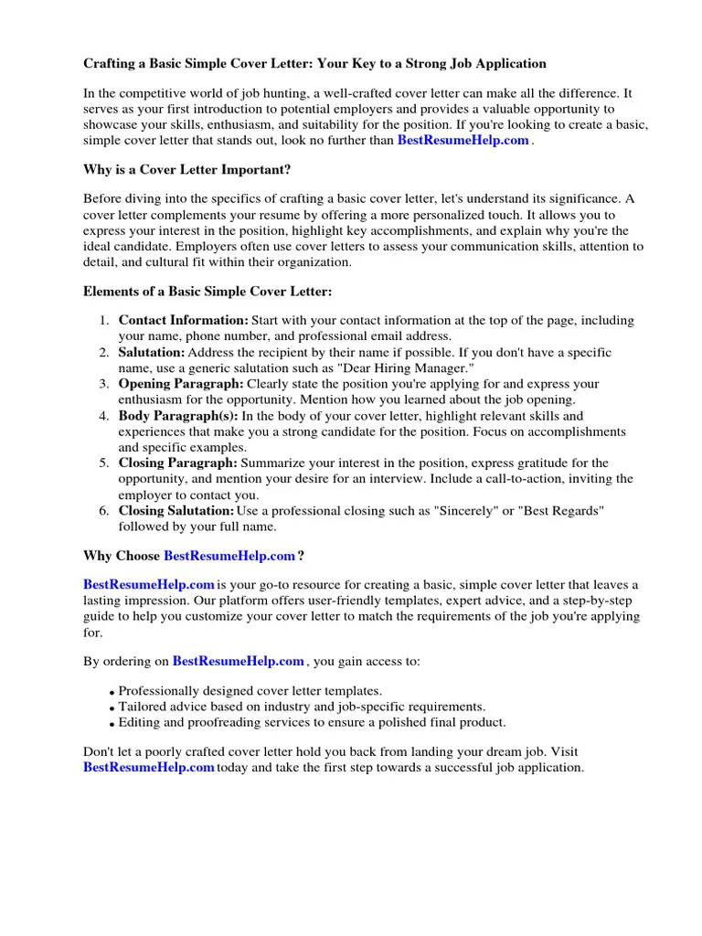 42692 formatting cover letter