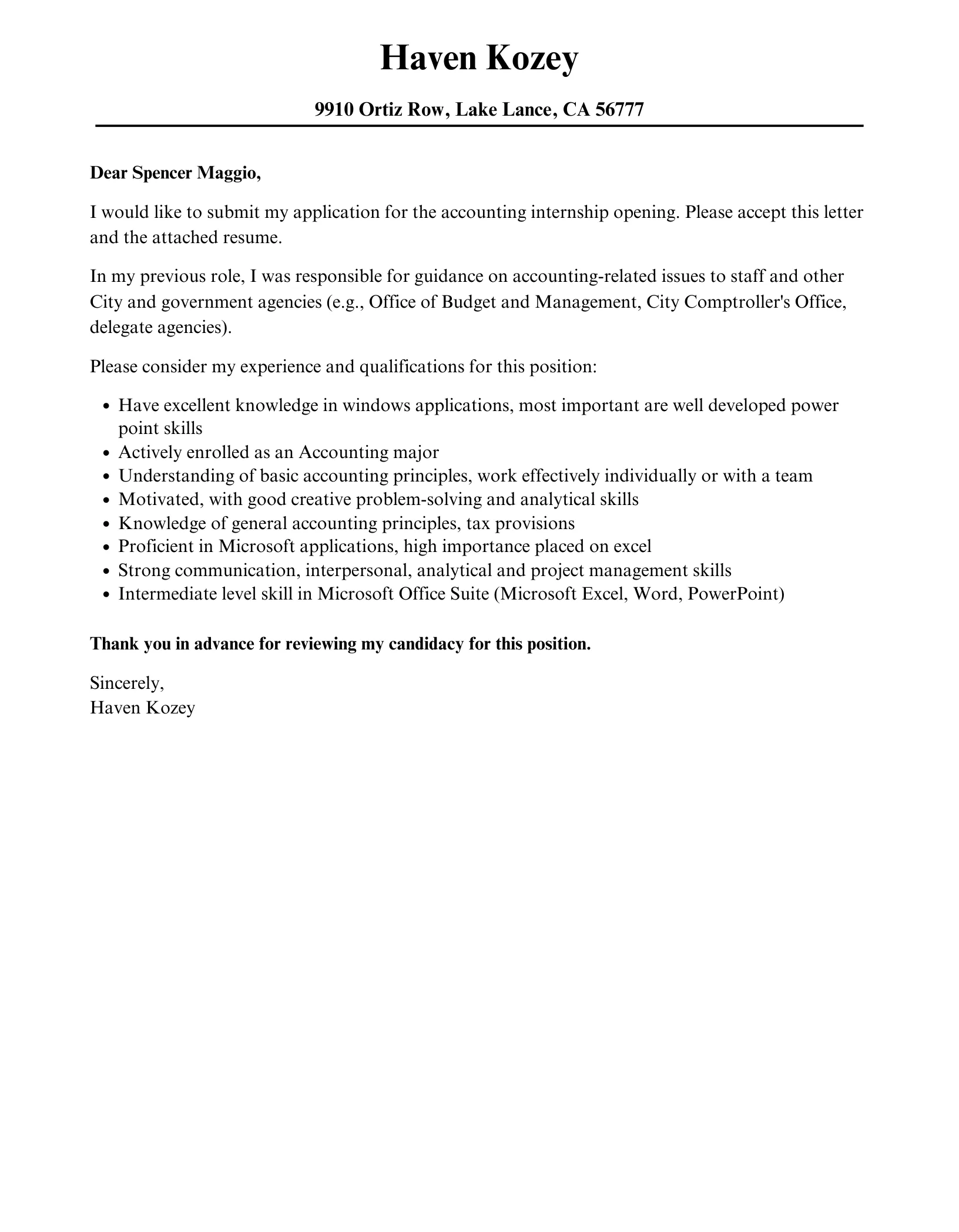 42693 cover letter format