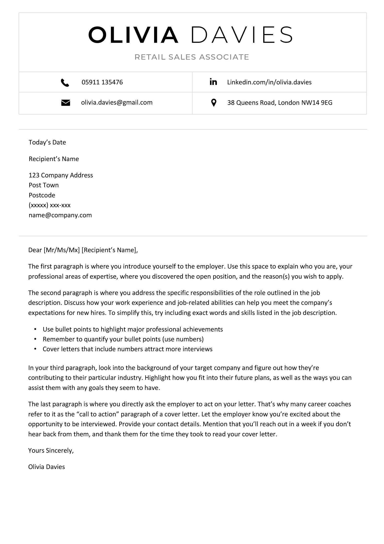 42696 cover letter sample enthusiastic