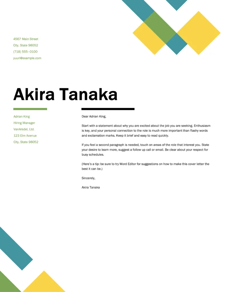 42696 cover letter sample purpose