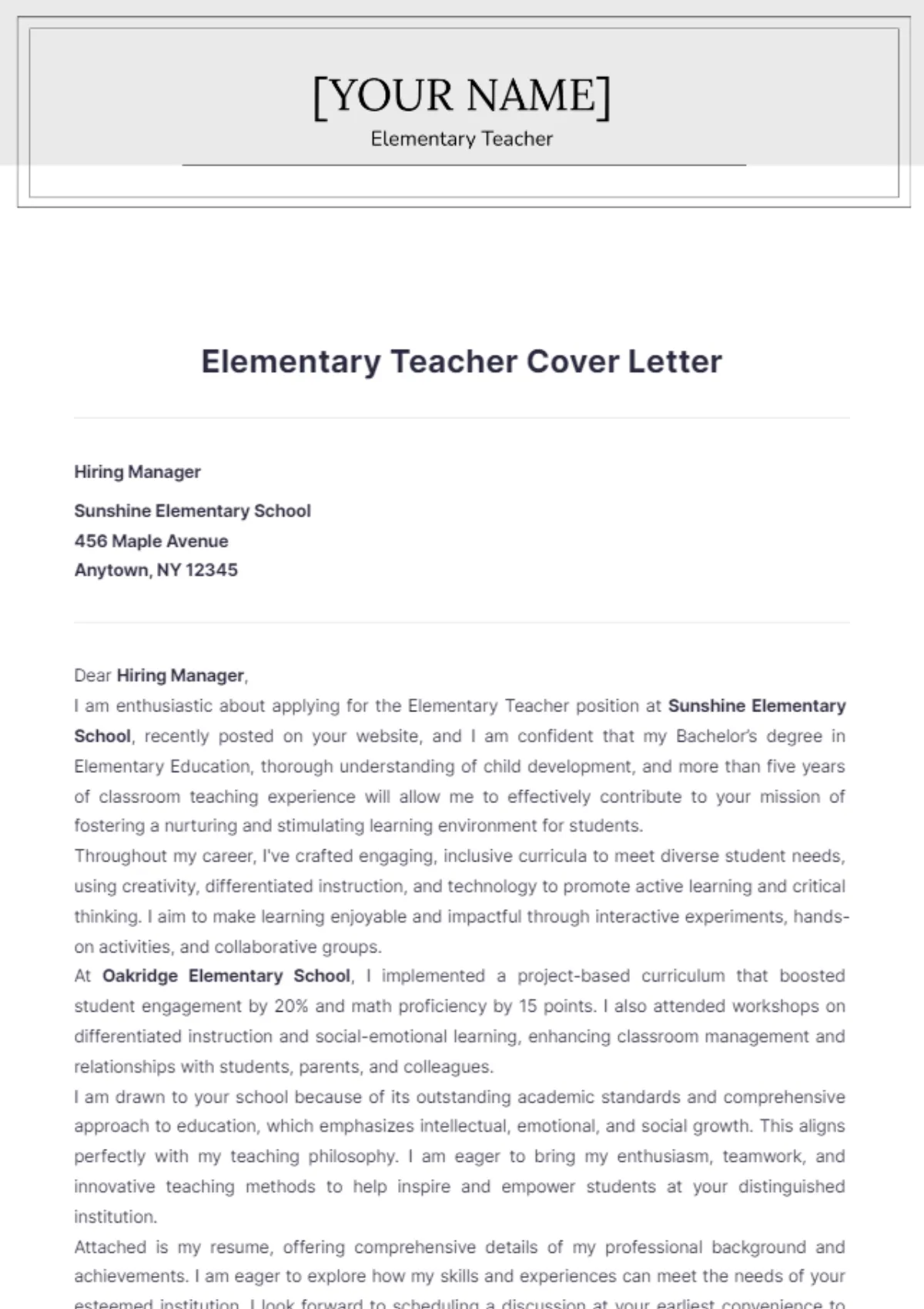42708 teacher portfolio