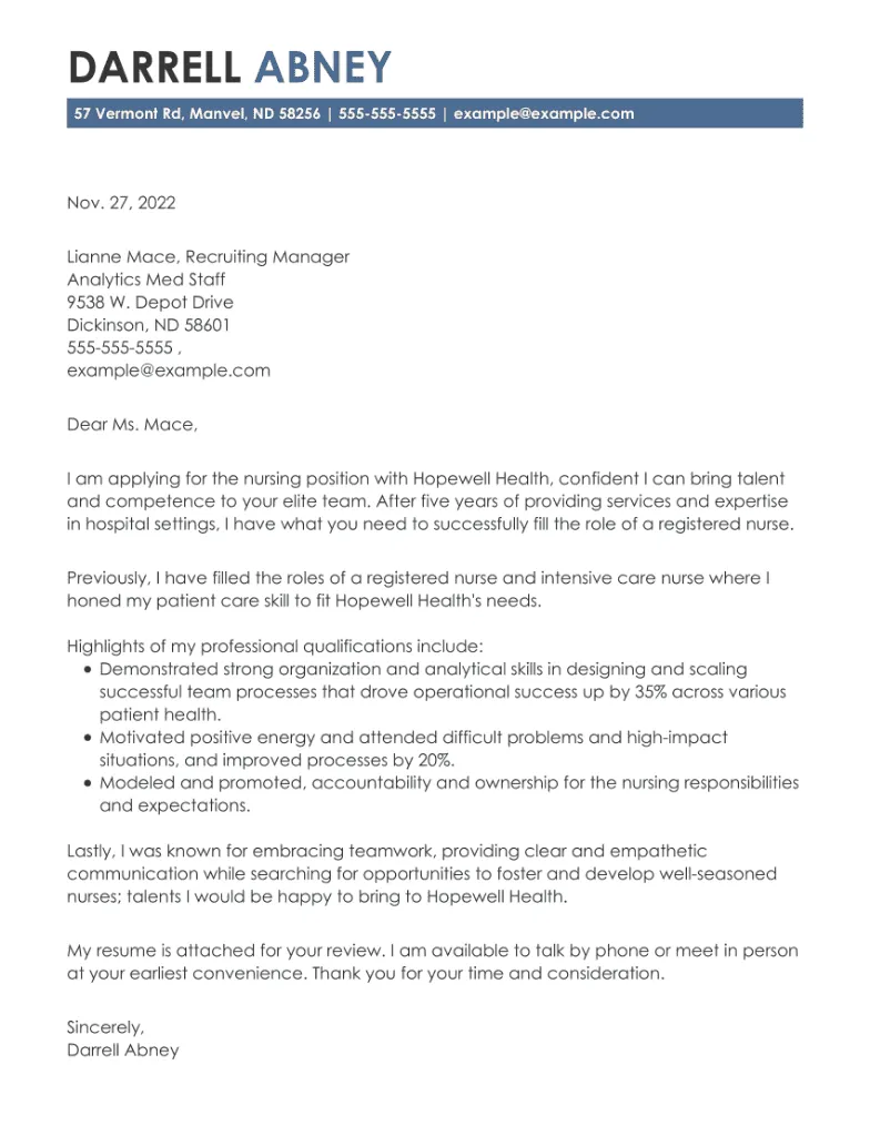 42716 cover letter formatting