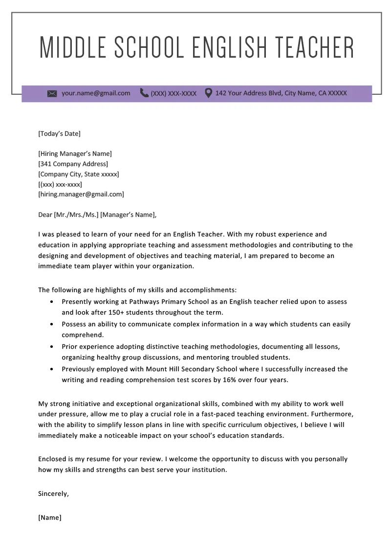 42723 teacher cover letter proofreading