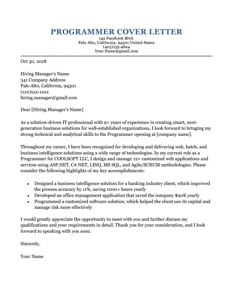 42729 cover letter structure