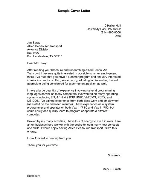 42748 formatting cover letter