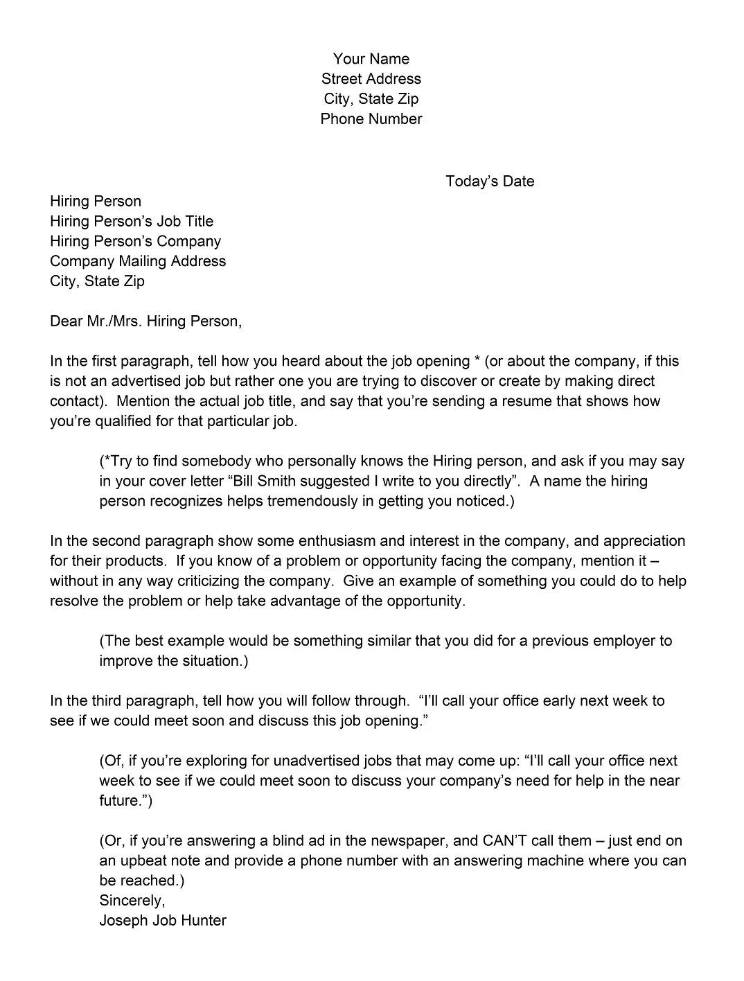 42754 cover letter formatting