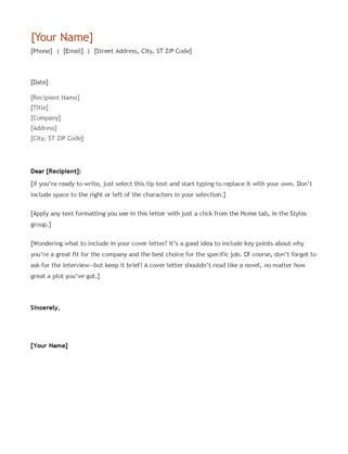 42754 cover letter writing