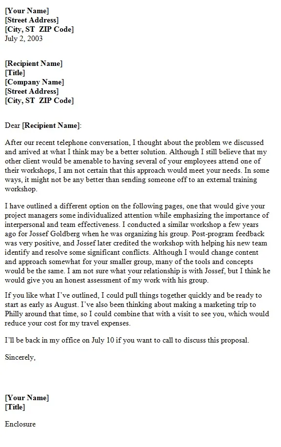 42755 budget proposal cover letter components