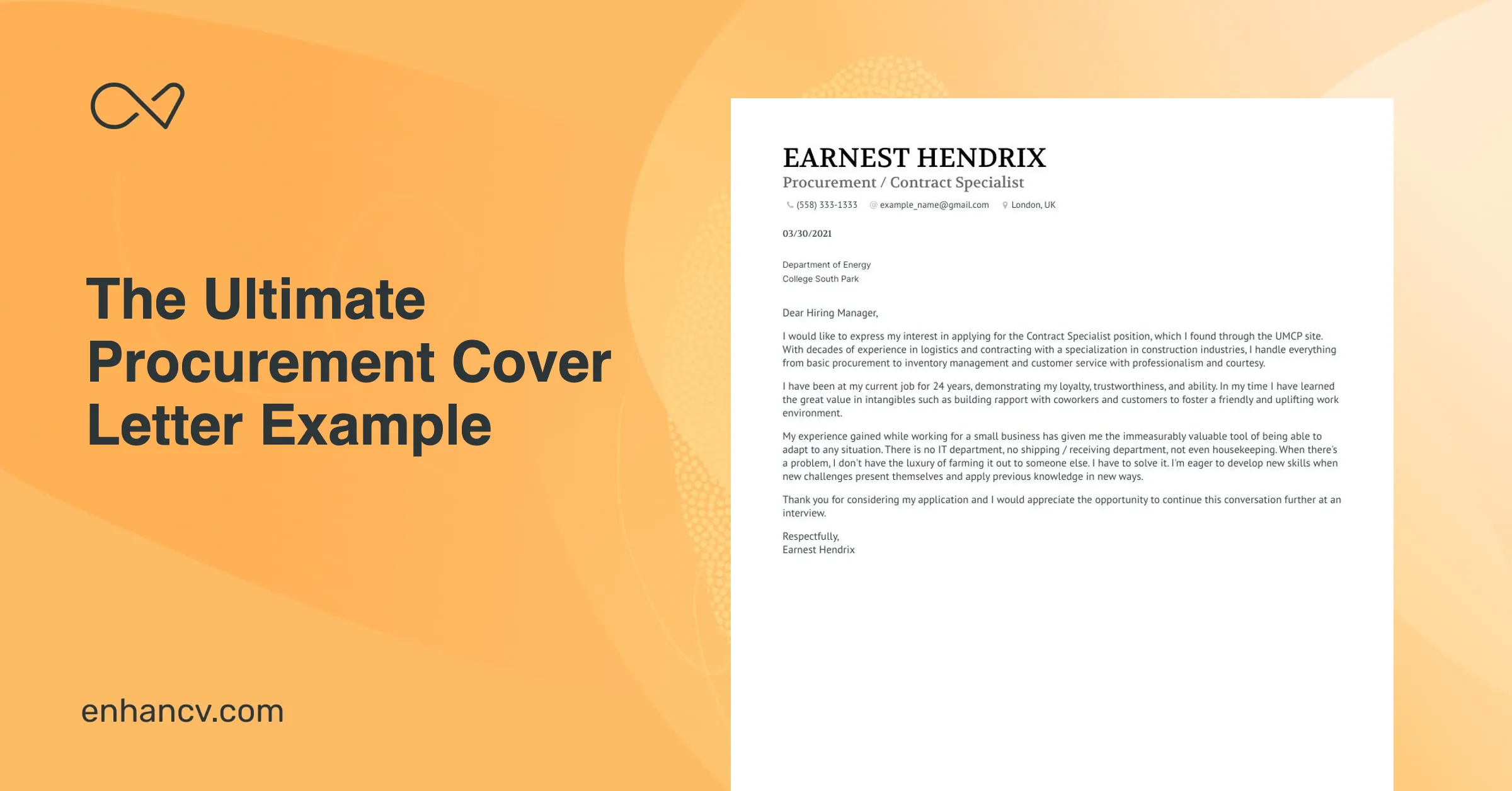 42762 procurement cover letter