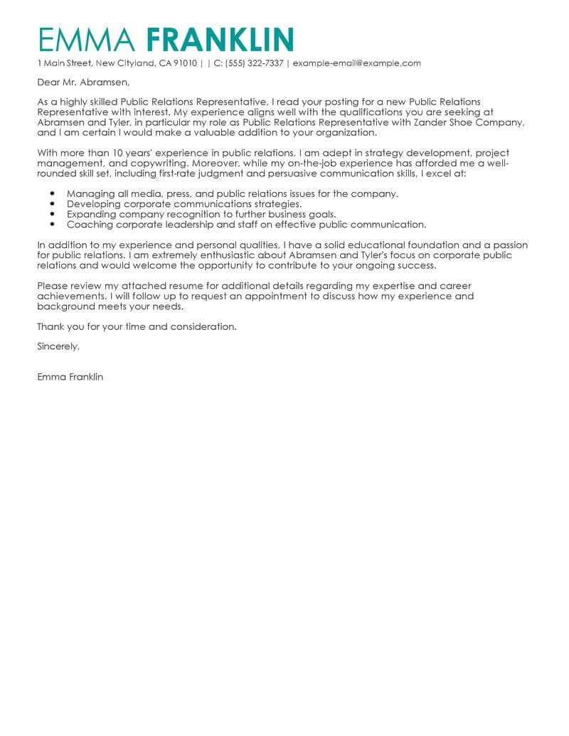42763 cover letter formatting