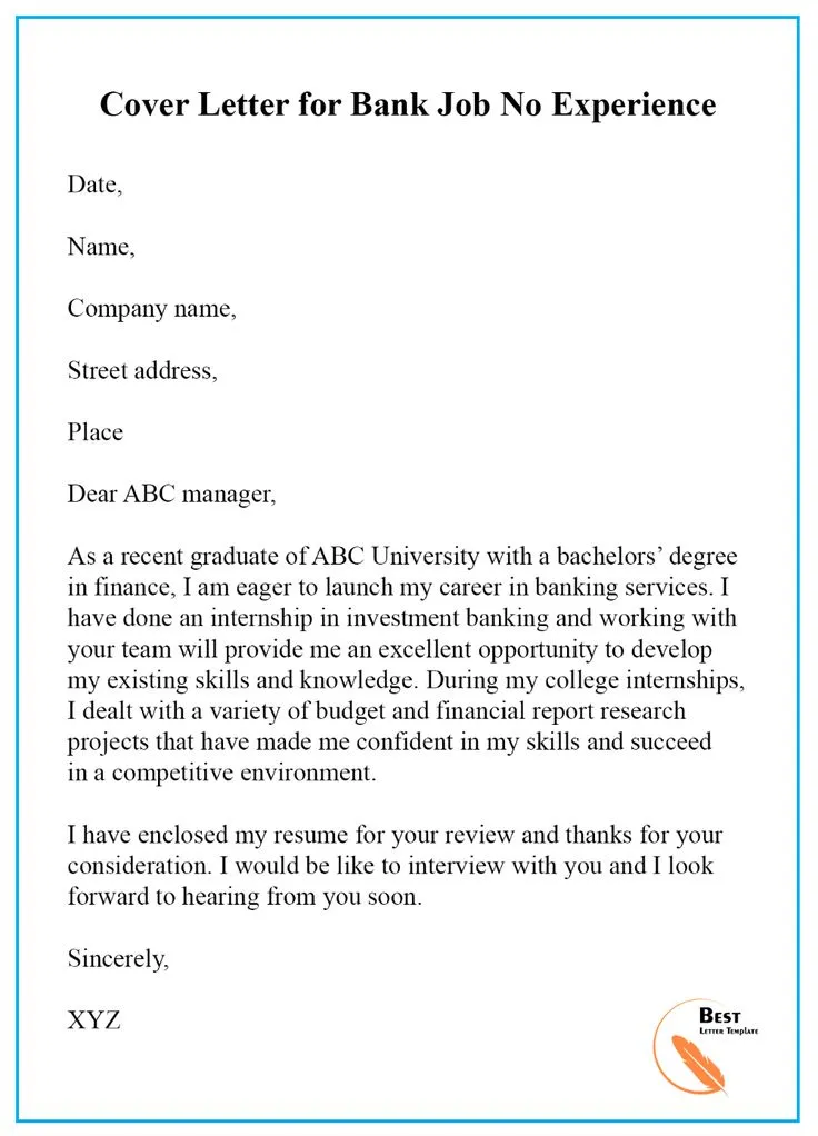 42765 banking cover letter formatting
