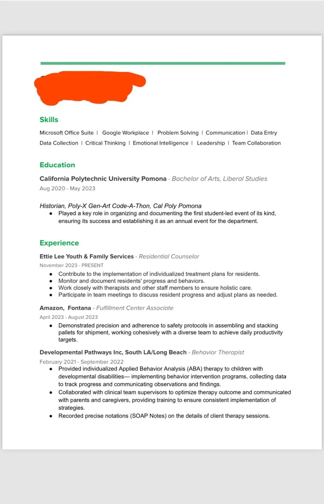 42769 proofreading cover letter