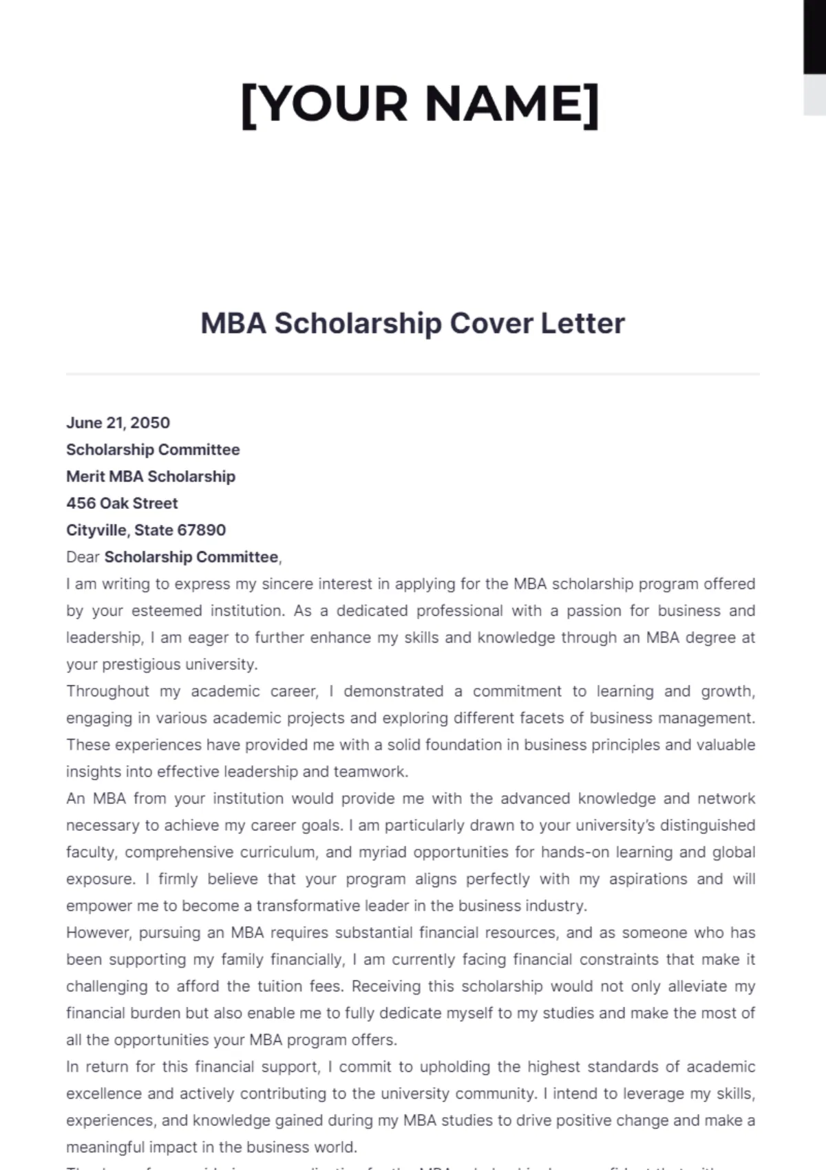 42770 mba cover letter skills